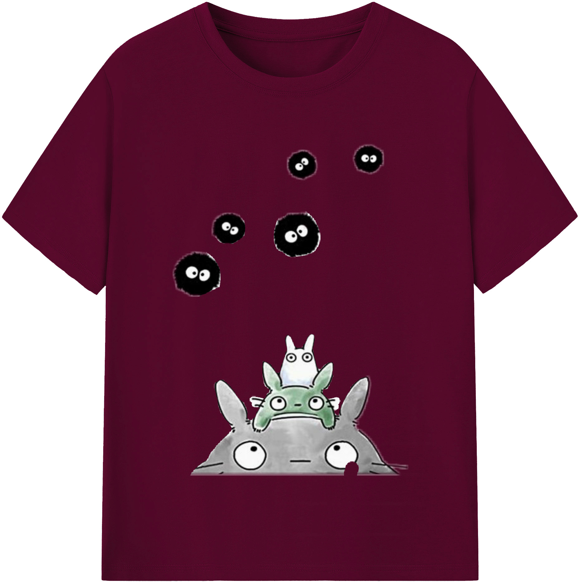 （画像用） となりのトトロ 草壁メイ 草壁サツキ My Neighbor Totoro Satsuki Kusakabe Mei Kusakabe レディースカジュアルプリントTシャツ（綿100％）
